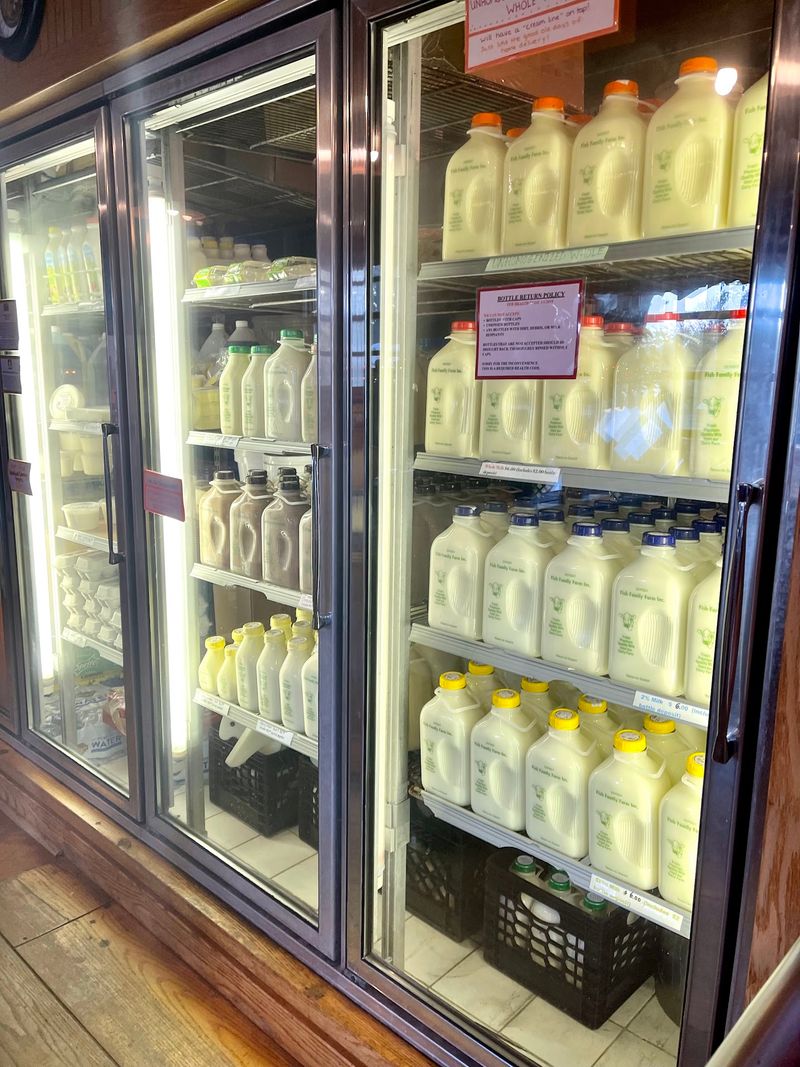 Milk in Glass Bottles