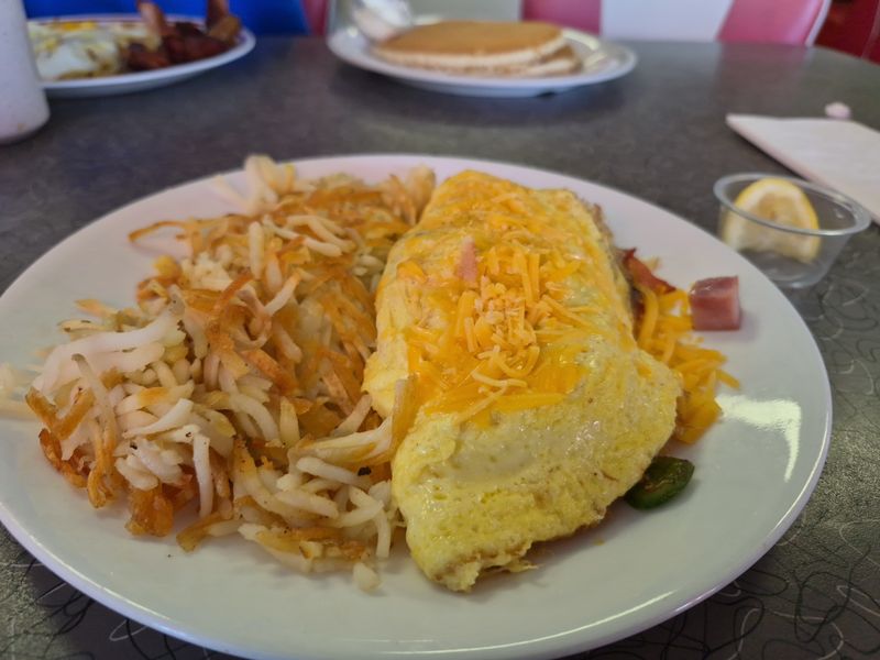 Morning Plates and Big Omelets