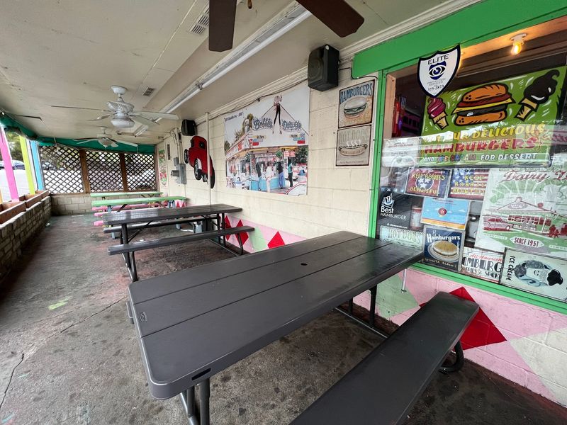 Neon, Picnic Tables, and a Time Machine Feel Neon, Picnic Tables, and a Time Machine Feel