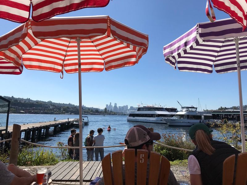 Paddlers, Boats, and Lake Union Itself