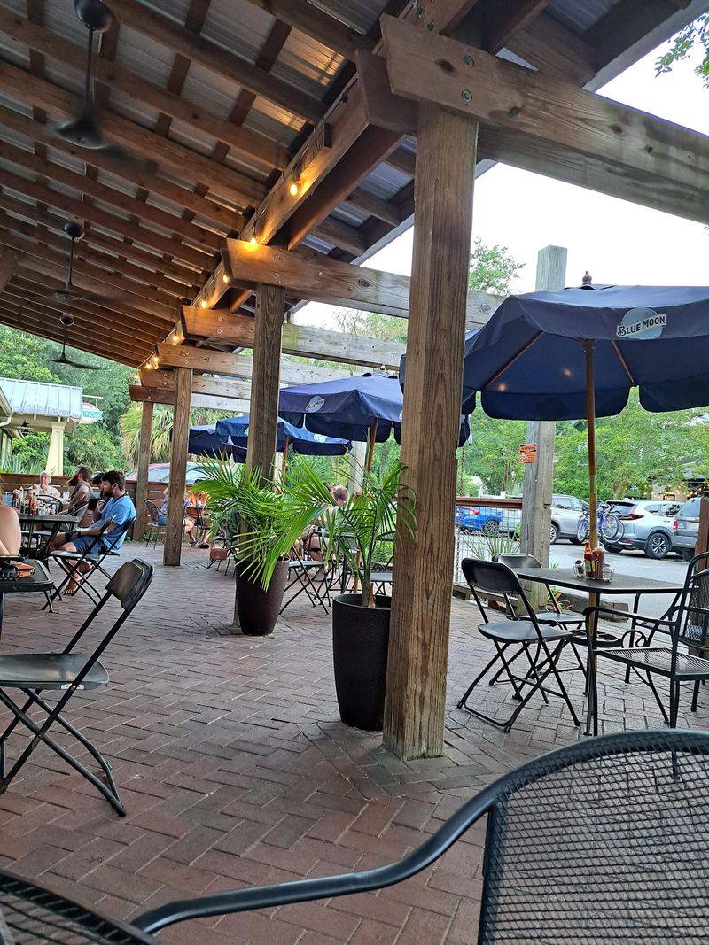 Patio Seating Under Coastal Skies
