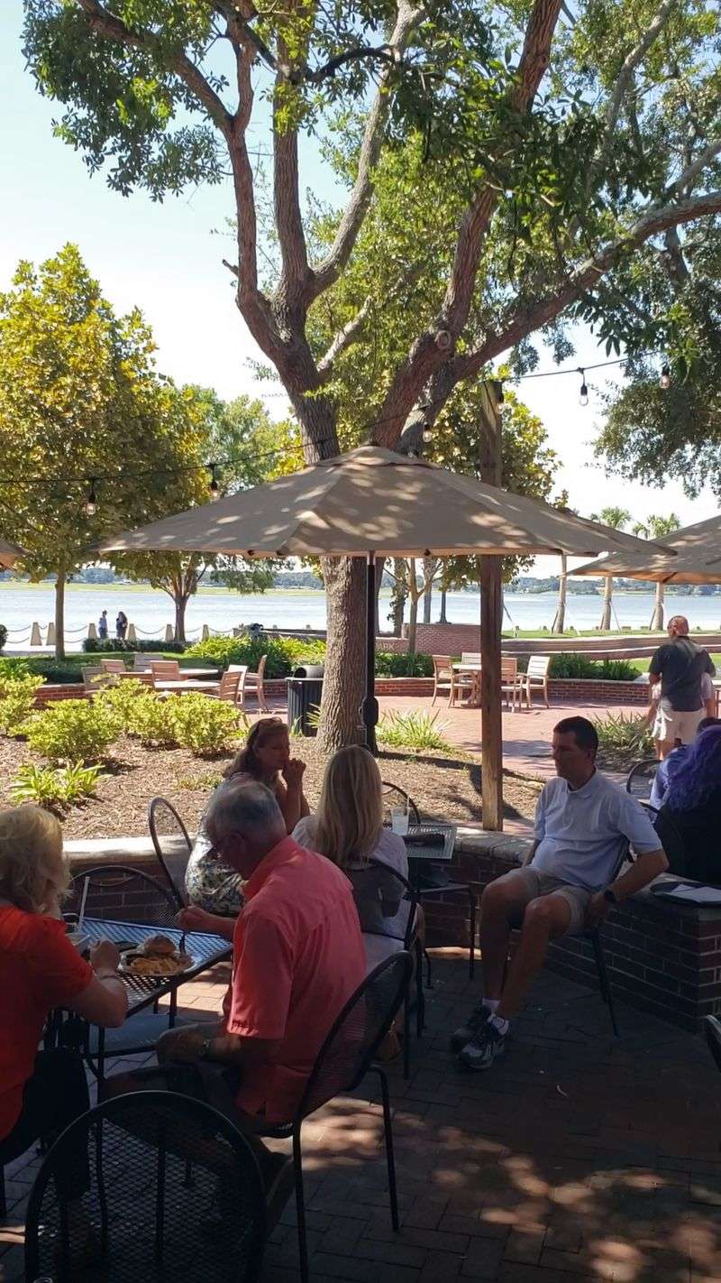 Patio Tables Along the Water's Edge Patio Tables Along the Water's Edge
