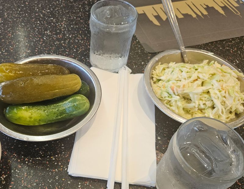 Pickles and Coleslaw on the House