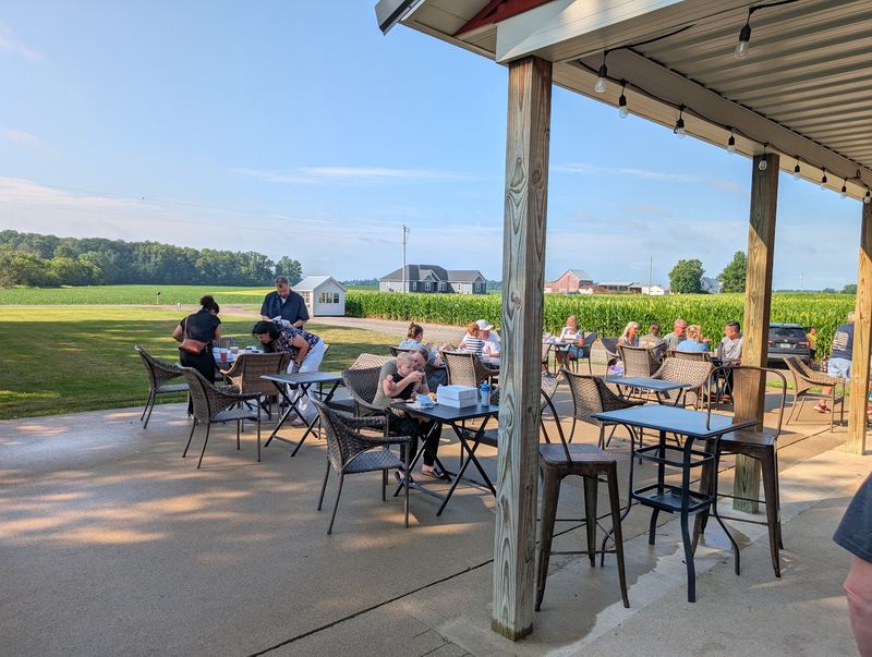 Picnic Tables With a Country View Picnic Tables With a Country View
