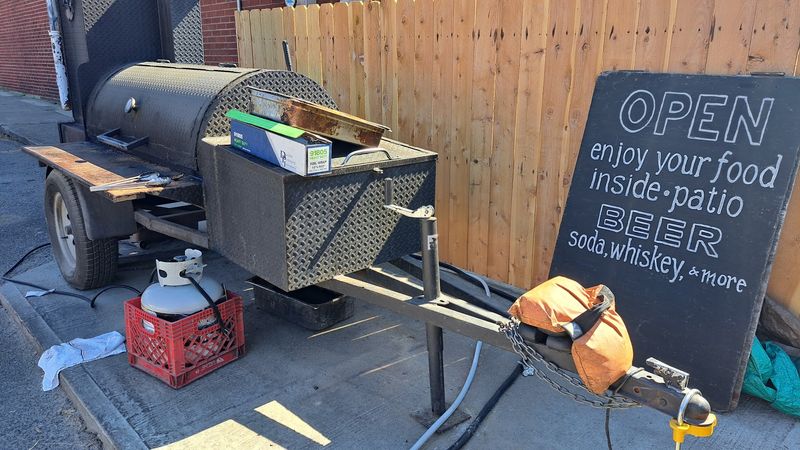 Picnic Tables by the Smoker Picnic Tables by the Smoker