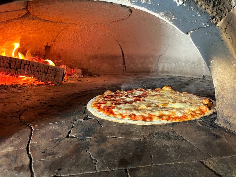 Pizza at the Brick Oven, New Haven, CT Pizza at the Brick Oven, New Haven, CT