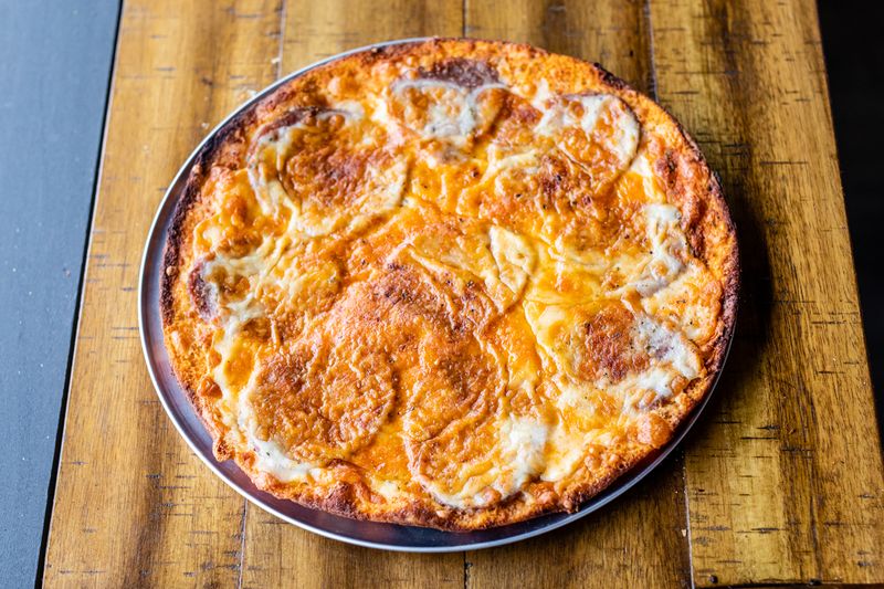 Provel on a Cracker-Thin Crust Provel on a Cracker-Thin Crust