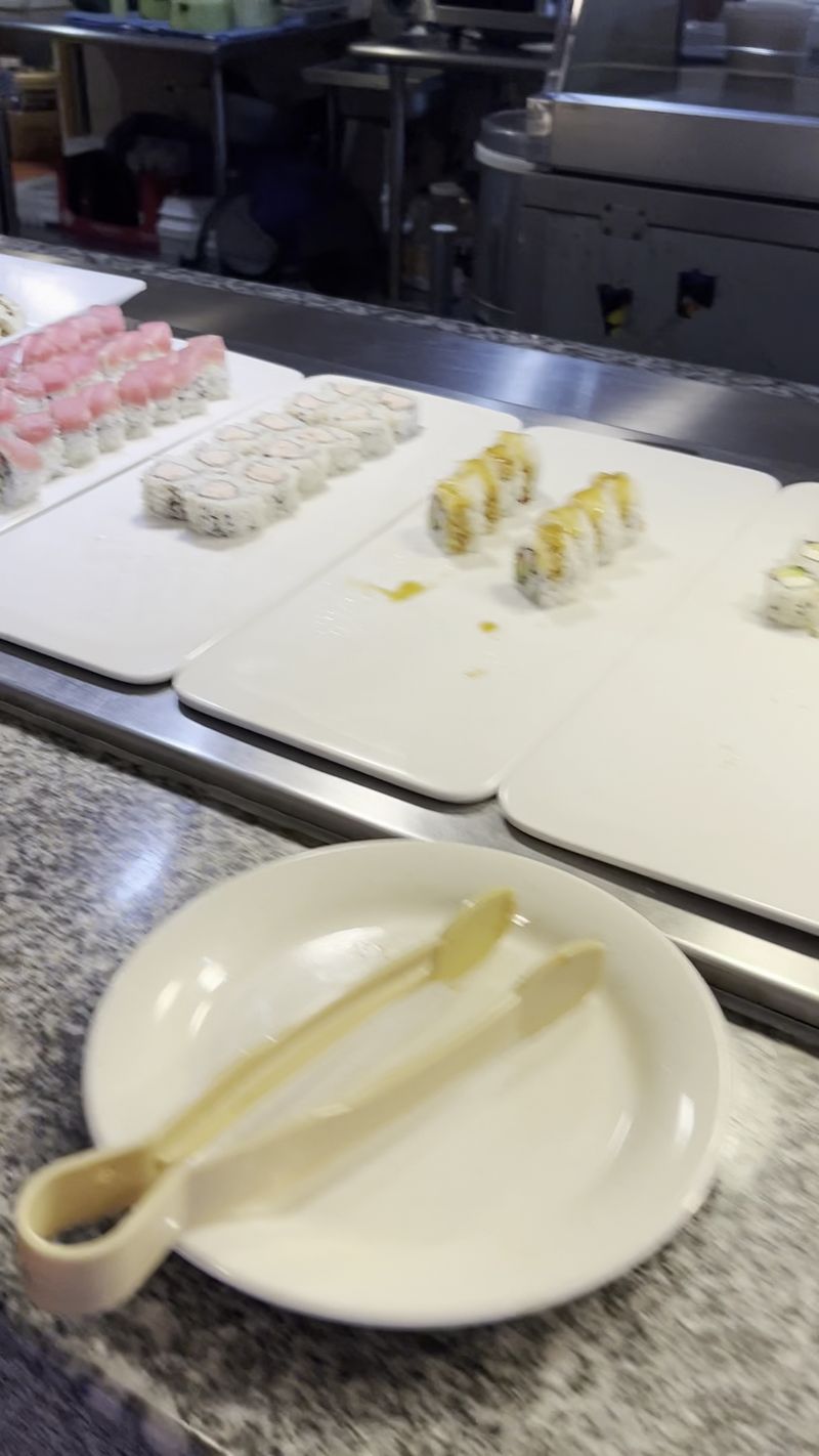 Rolls at the Dedicated Sushi Station Rolls at the Dedicated Sushi Station