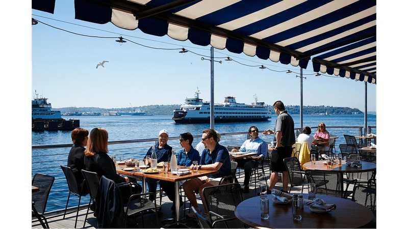Seagulls, Ferries, and a Deck With a View Seagulls, Ferries, and a Deck With a View