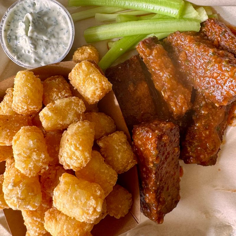 Seitan Wings and Plant-Based Plates