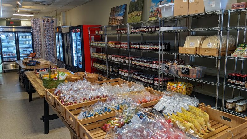 Shelves Packed With Imported Treats