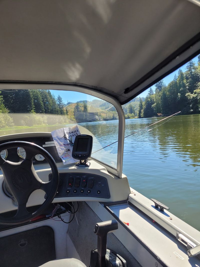 The Bass Boat With a Fish Finder