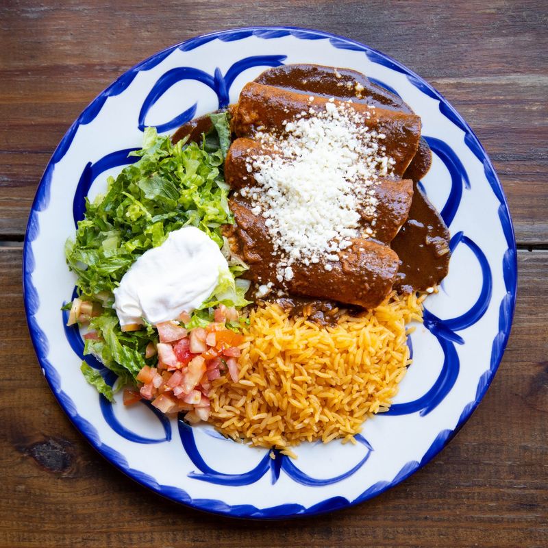 The Mole Enchiladas Behind the Line