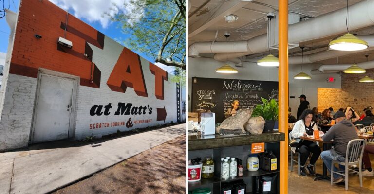 Crowds Wait Outside Matt’s Big Breakfast In Phoenix For Thick-Cut Bacon And Griddle Cakes
