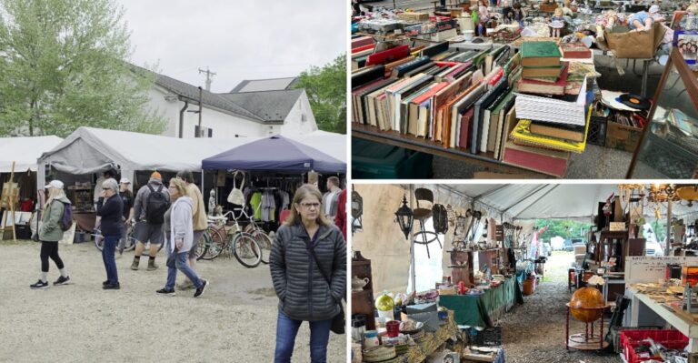 Hundreds Of Vendors Fill This Massive Open-Air Massachusetts Flea Market That Only Happens Three Times A Year