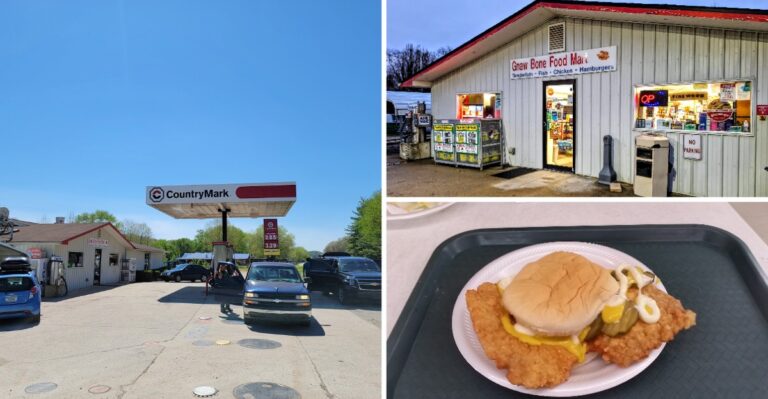 The Oversized Pork Tenderloin at Gnaw Mart, a Gas-Station Counter on IN-46 Near Nashville, Indiana