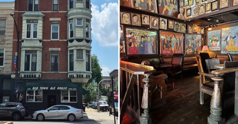 Chicago’s Oldest Bar Still Pours Drinks Under A Ceiling Covered In History