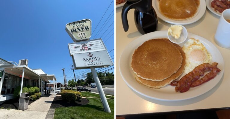 Breakfast Fans Rave About The Fluffy Pancakes At This Small 24-Hour Diner In Maryland
