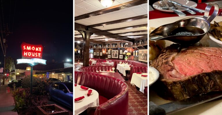 This Historic California Steakhouse Still Serves Prime Rib Beneath Walls Of Old Hollywood Stars
