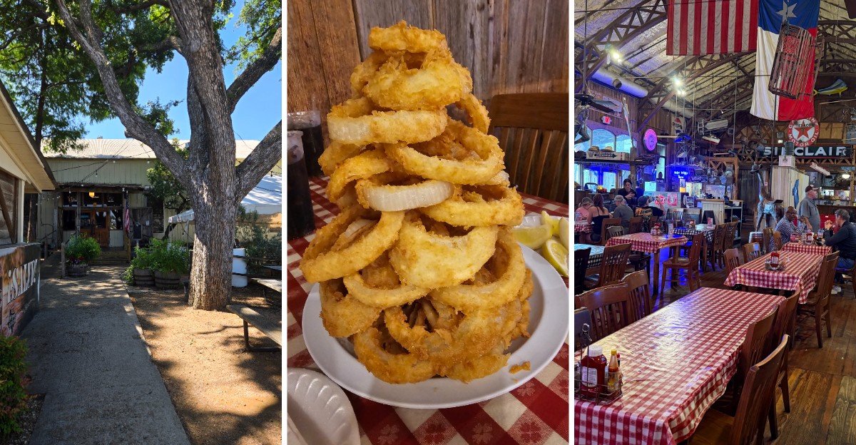 Swing By Clear Springs Restaurant In New Braunfels For Onion Rings Stacked Sky-High