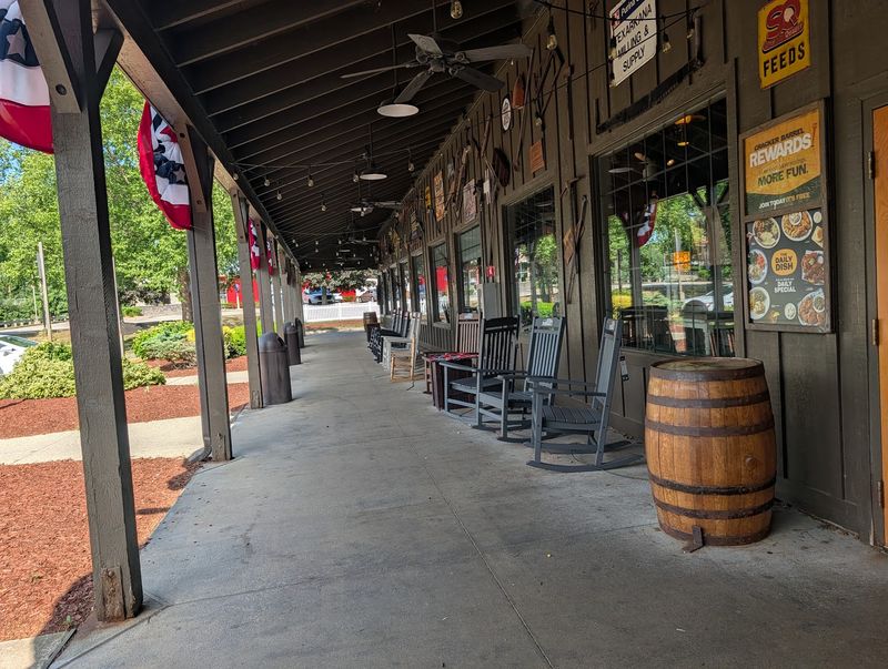 Bring Your Appetite To The Rocking-Chair Porch Of Cracker Barrel In Sturbridge, Massachusetts, For Chicken And Dumplings And Fresh Cornbread